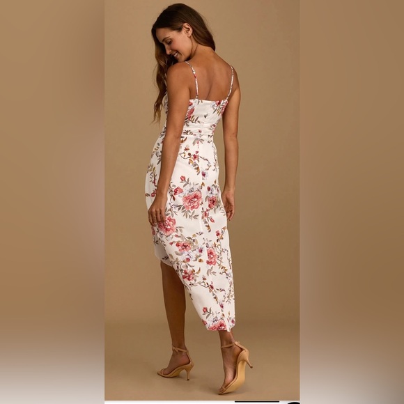 Lulus floral print midi dress - Picture 4 of 9
